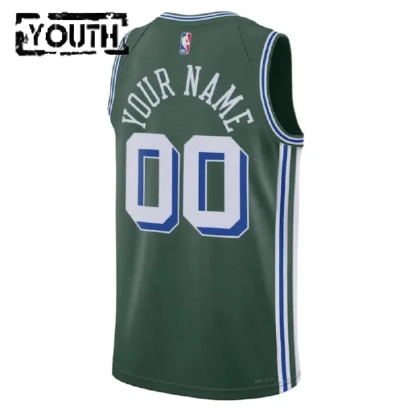 Camiseta Detroit Pistons Personalizada City Edition 2022-23 Verde Swingman para Niño