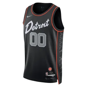 Camiseta Detroit Pistons Personalizada City Edition 2023-24 Negro Swingman para Hombre