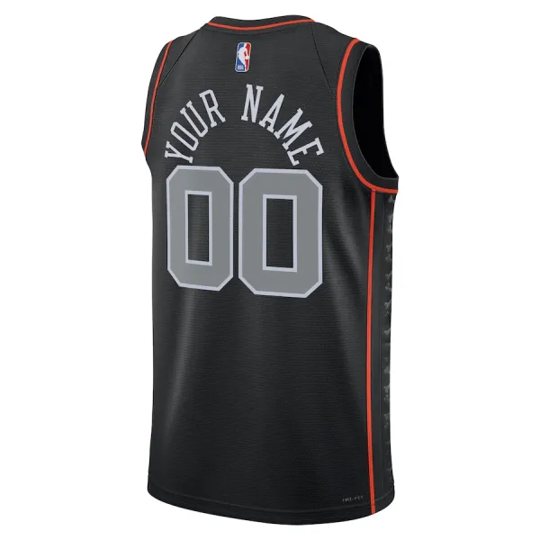 Camiseta Detroit Pistons Personalizada City Edition 2023-24 Negro Swingman para Hombre