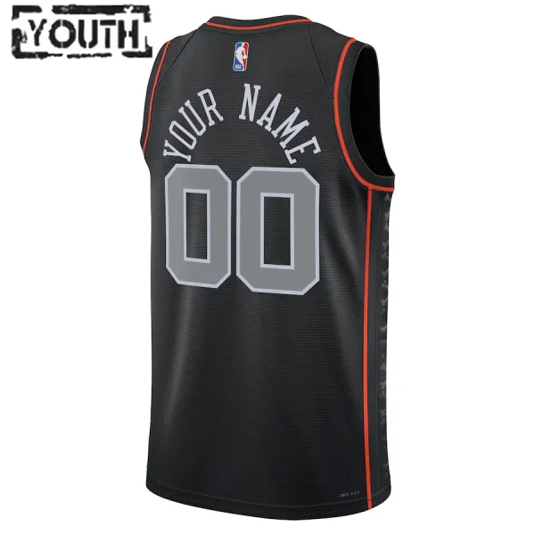 Camiseta Detroit Pistons Personalizada City Edition 2023-24 Negro Swingman para Niño