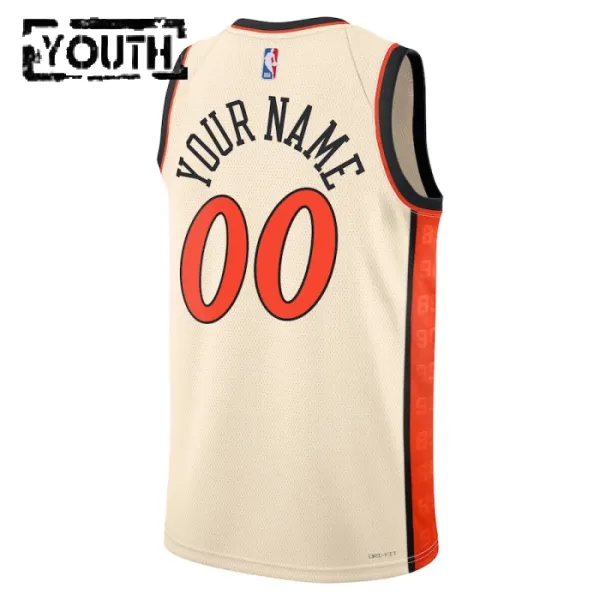 Camiseta Detroit Pistons Personalizada City Edition 2024-25 Blanco Swingman para Niño