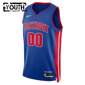 Camiseta Detroit Pistons Personalizada Icon Edition Azul Swingman para Niño