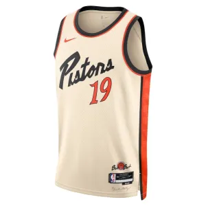 Camiseta Detroit Pistons Simone Fontecchio City Edition 2024-25 Blanco Swingman para Hombre