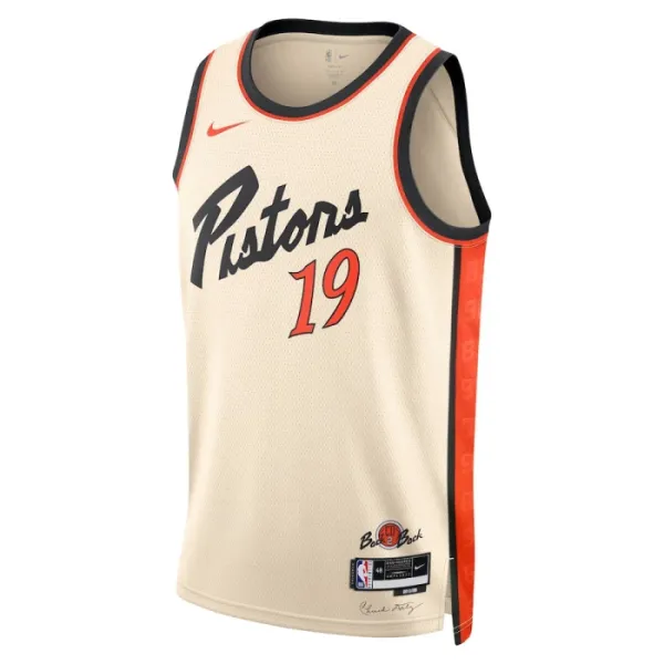 Camiseta Detroit Pistons Simone Fontecchio City Edition 2024-25 Blanco Swingman para Hombre