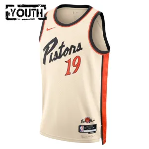 Camiseta Detroit Pistons Simone Fontecchio City Edition 2024-25 Blanco Swingman para Niño