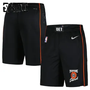 Pantalones Detroit Pistons City Edition 2023-24 Negro Swingman para Niño