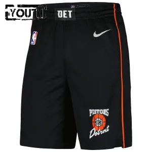 Pantalones Detroit Pistons City Edition 2023-24 Negro Swingman para Niño