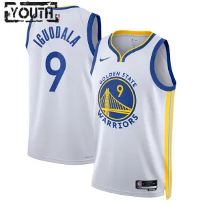 Camiseta Golden State Warriors Andre Iguodala 9 Association Edition Blanco Swingman para Niño