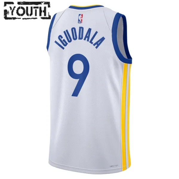 Camiseta Golden State Warriors Andre Iguodala 9 Association Edition Blanco Swingman para Niño