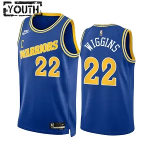 Camiseta Golden State Warriors Andrew Wiggins 22 Classic Edition 2022-23 Azul Swingman para Niño Camiseta Golden State Warriors Andrew Wiggins 22 Classic Edition 2022-23 Azul Swingman para Niño