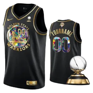 Camiseta Golden State Warriors Diamond Edition Personalizada Negro Swingman para Hombre