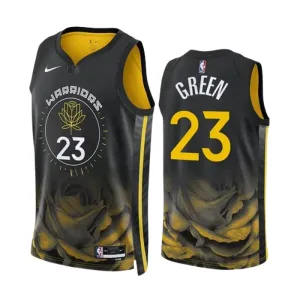 Camiseta Golden State Warriors Draymond Green 23 City Edition 2022-23 Negro Swingman para Hombre