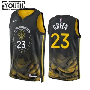 Camiseta Golden State Warriors Draymond Green 23 City Edition 2022-23 Negro Swingman para Niño Camiseta Golden State Warriors Draymond Green 23 City Edition 2022-23 Negro Swingman para Niño