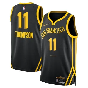 Camiseta Golden State Warriors Klay Thompson City Edition 2023-24 Negro Swingman para Hombre