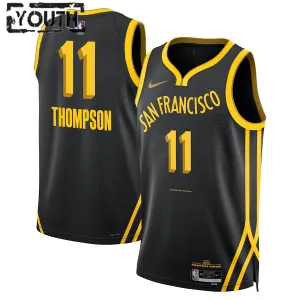 Camiseta Golden State Warriors Klay Thompson City Edition 2023-24 Negro Swingman para Niño
