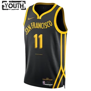 Camiseta Golden State Warriors Klay Thompson City Edition 2023-24 Negro Swingman para Niño