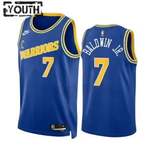 Camiseta Golden State Warriors Patrick Baldwin JR 7 Classic Edition 2022-23 Azul Swingman para Niño
