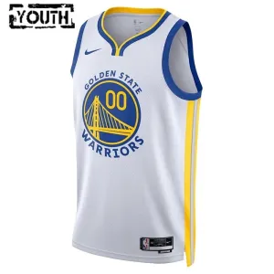 Camiseta Golden State Warriors Personalizada Association Edition Blanco Swingman para Niño