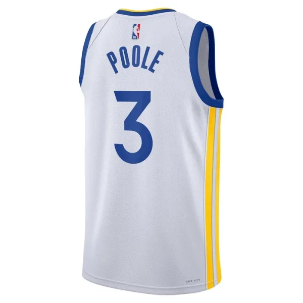 Camiseta Golden State Warriors Poole 3 Association Edition Blanco Swingman para Hombre
