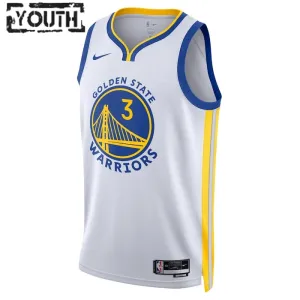 Camiseta Golden State Warriors Poole 3 Association Edition Blanco Swingman para Niño