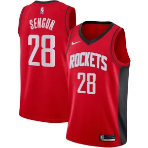 Camiseta Houston Rockets Alperen Sengun 28 Icon Edition Rojo Swingman para Hombre