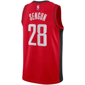 Camiseta Houston Rockets Alperen Sengun 28 Icon Edition Rojo Swingman para Hombre