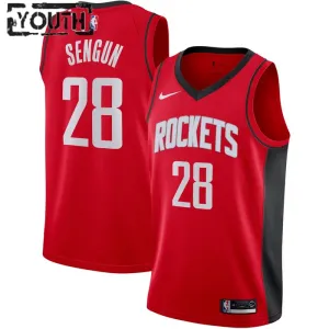 Camiseta Houston Rockets Alperen Sengun 28 Icon Edition Rojo Swingman para Niño