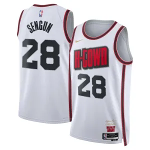 Camiseta Houston Rockets Alperen Sengun City Edition 2024-25 Blanco Swingman para Hombre