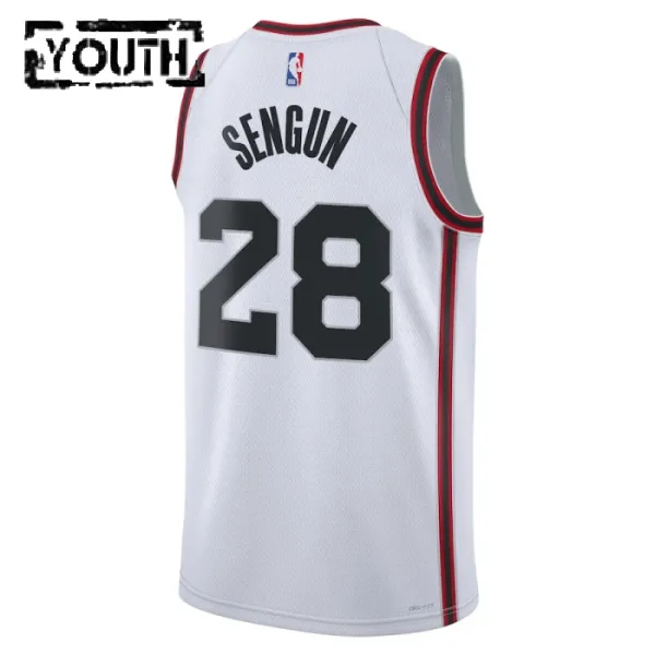 Camiseta Houston Rockets Alperen Sengun City Edition 2024-25 Blanco Swingman para Niño