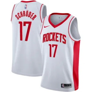 Camiseta Houston Rockets Dennis Schroder 17 Association Edition Blanco Swingman para Hombre