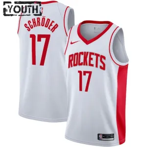 Camiseta Houston Rockets Dennis Schroder 17 Association Edition Blanco Swingman para Niño