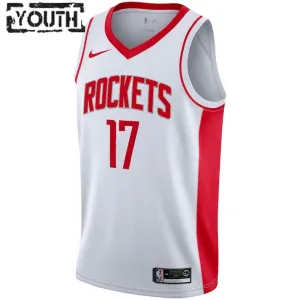 Camiseta Houston Rockets Dennis Schroder 17 Association Edition Blanco Swingman para Niño