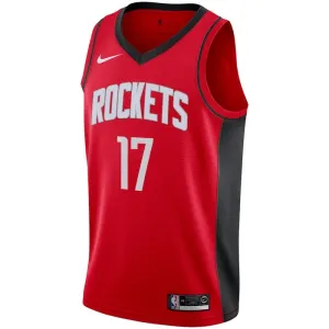 Camiseta Houston Rockets Dennis Schroder 17 Icon Edition Rojo Swingman para Hombre