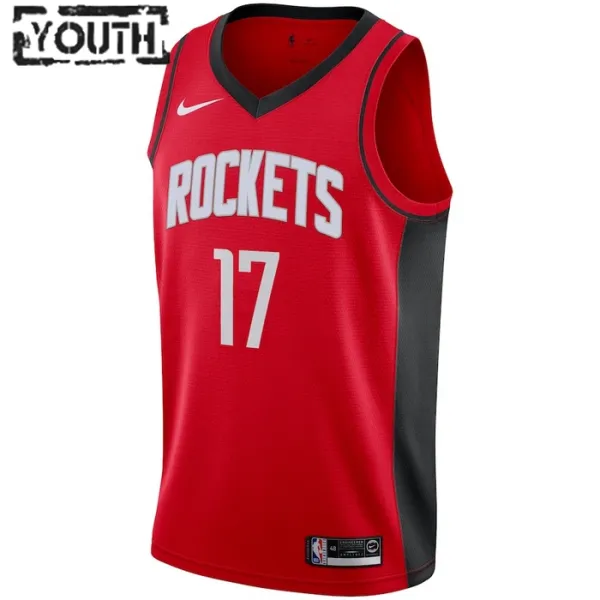Camiseta Houston Rockets Dennis Schroder 17 Icon Edition Rojo Swingman para Niño