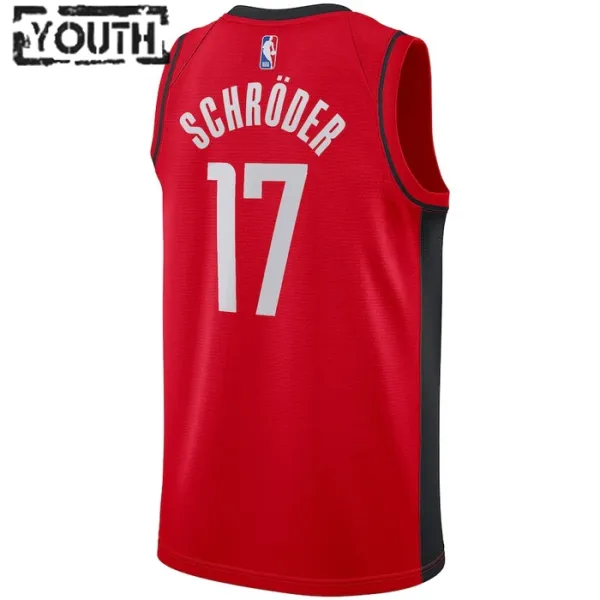 Camiseta Houston Rockets Dennis Schroder 17 Icon Edition Rojo Swingman para Niño