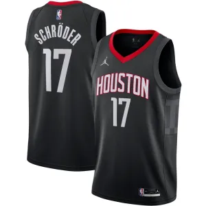 Camiseta Houston Rockets Dennis Schroder 17 Statement Edition Negro Swingman para Hombre