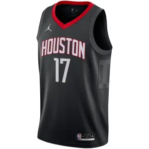 Camiseta Houston Rockets Dennis Schroder 17 Statement Edition Negro Swingman para Hombre