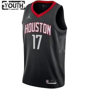 Camiseta Houston Rockets Dennis Schroder 17 Statement Edition Negro Swingman para Niño