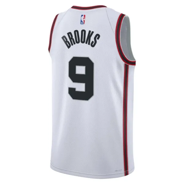 Camiseta Houston Rockets Dillon-Brooks City Edition 2024-25 Blanco Swingman para Hombre