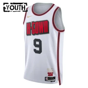 Camiseta Houston Rockets Dillon-Brooks City Edition 2024-25 Blanco Swingman para Niño