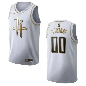 Camiseta Houston Rockets Golden Edition Personalizada Blanco Swingman para Hombre