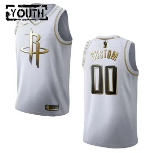 Camiseta Houston Rockets Golden Edition Personalizada Blanco Swingman para Niño