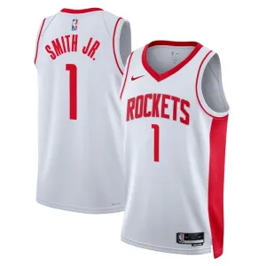 Camiseta Houston Rockets Jabari Smith JR 1 Association Edition Blanco Swingman para Hombre