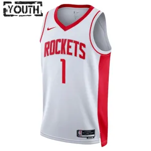 Camiseta Houston Rockets Jabari Smith JR 1 Association Edition Blanco Swingman para Niño