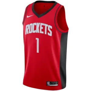 Camiseta Houston Rockets Jabari Smith JR 1 Icon Edition Rojo Swingman para Hombre