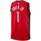 Camiseta Houston Rockets Jabari Smith JR 1 Icon Edition Rojo Swingman para Hombre