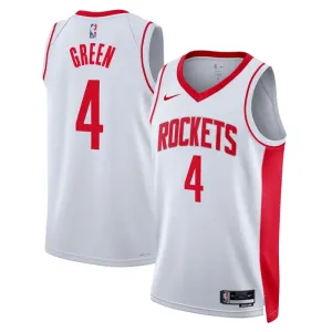 Camiseta Houston Rockets Jalen Green 0 Association Edition Blanco Swingman para Hombre
