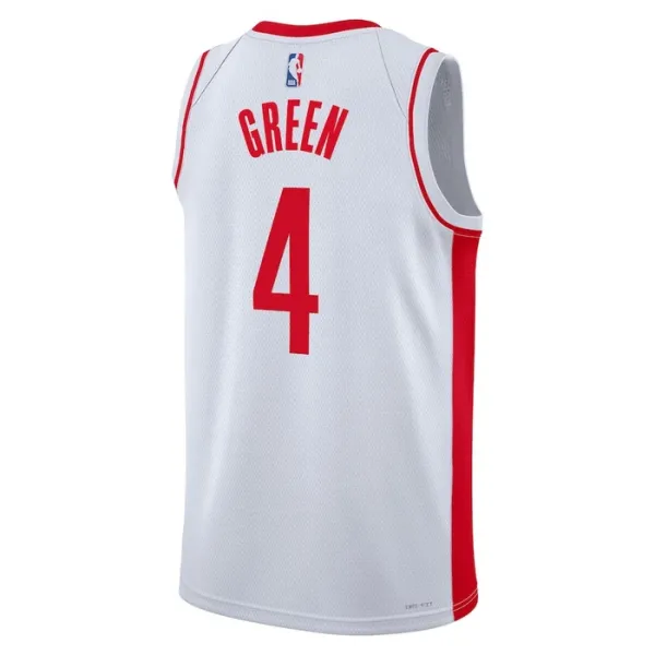 Camiseta Houston Rockets Jalen Green 0 Association Edition Blanco Swingman para Hombre