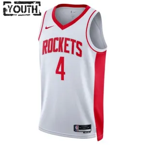 Camiseta Houston Rockets Jalen Green 0 Association Edition Blanco Swingman para Niño