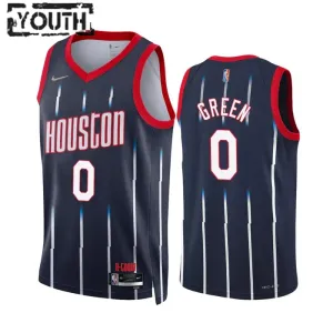 Camiseta Houston Rockets Jalen Green 0 City Edition 2022-23 Swingman para Niño